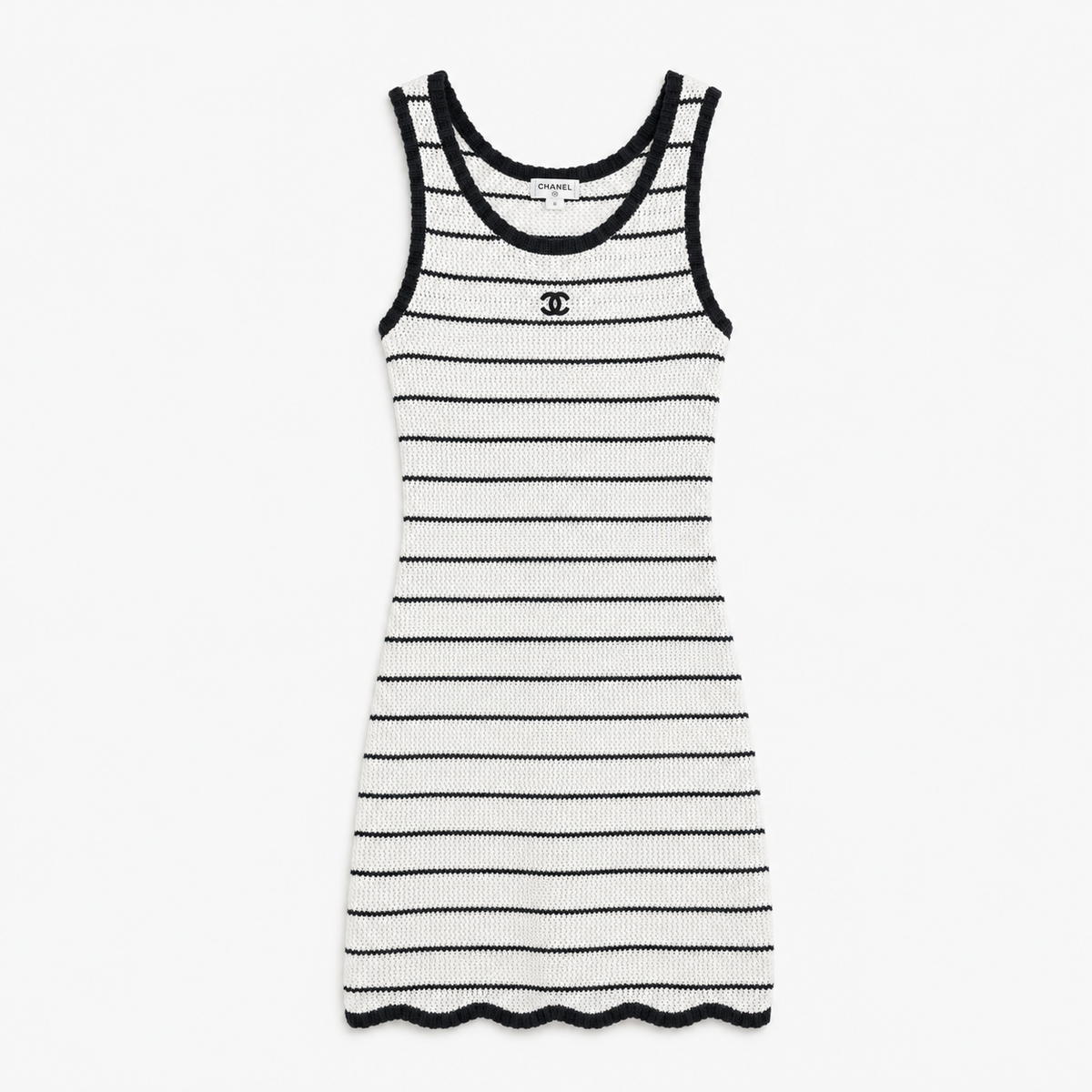 C WHITE STRIPED DRESS
