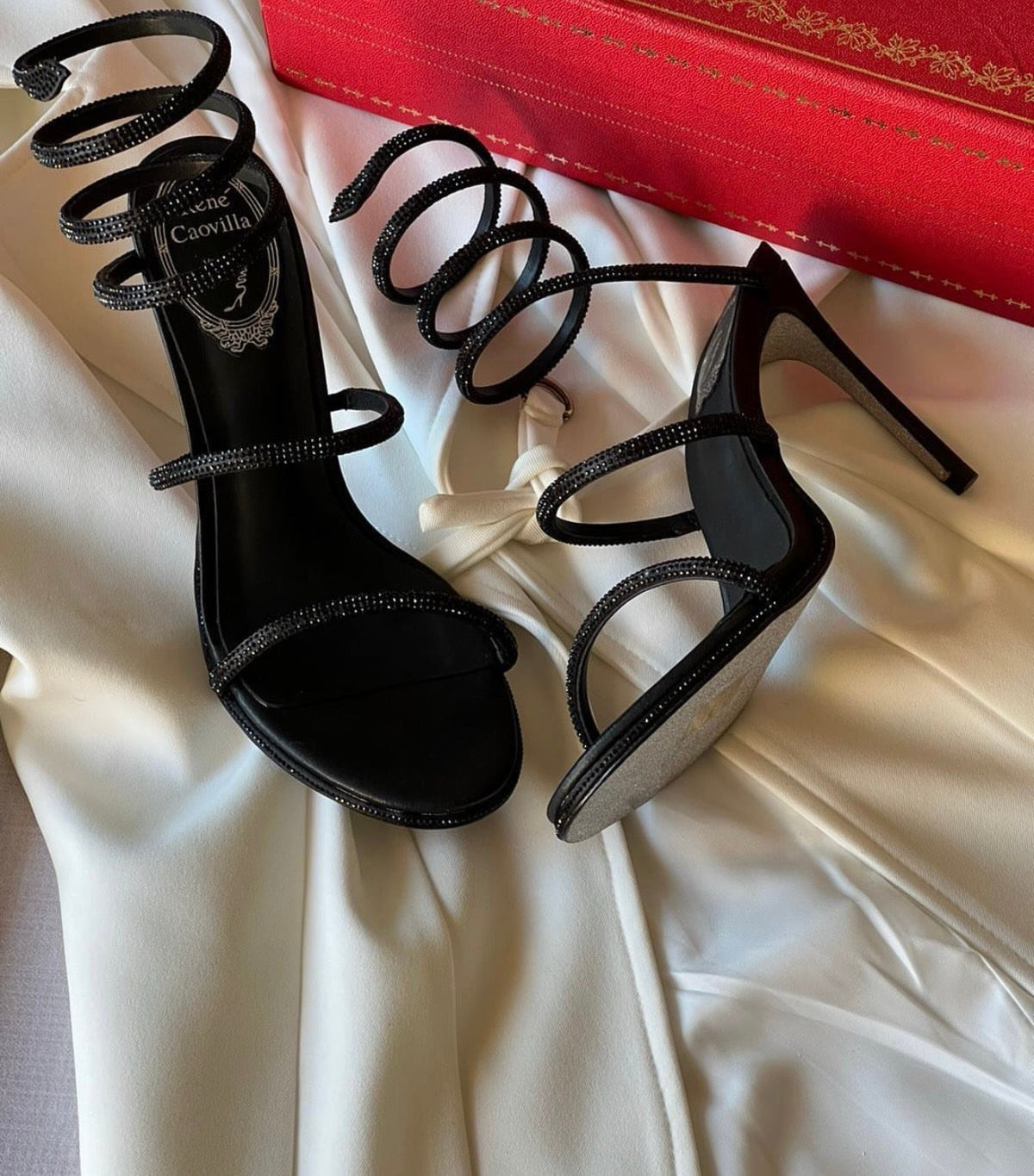 RENE C HIGH HEELS BLACK STRAP