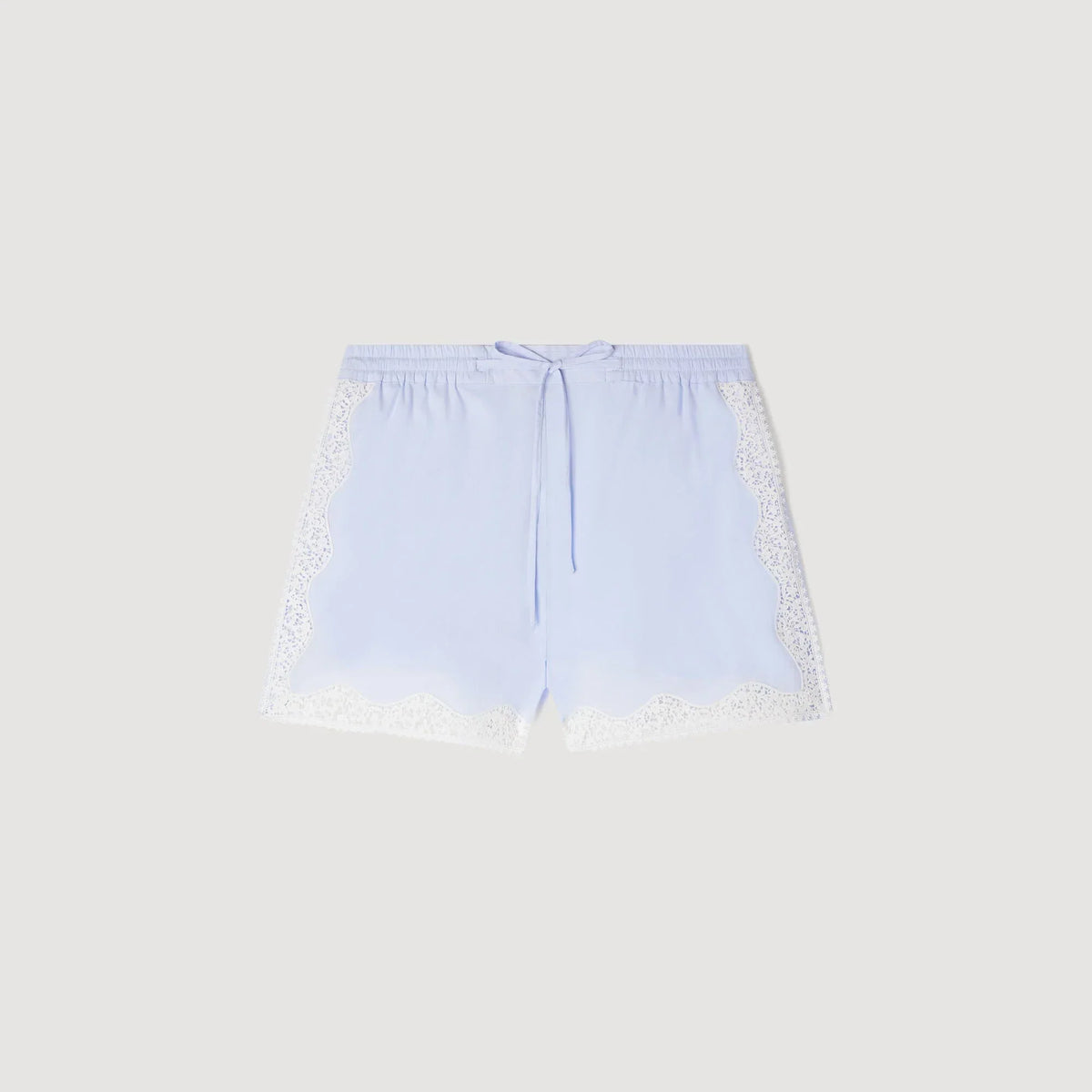 SANDRA LACE DETAIL SHORTS BLUE
