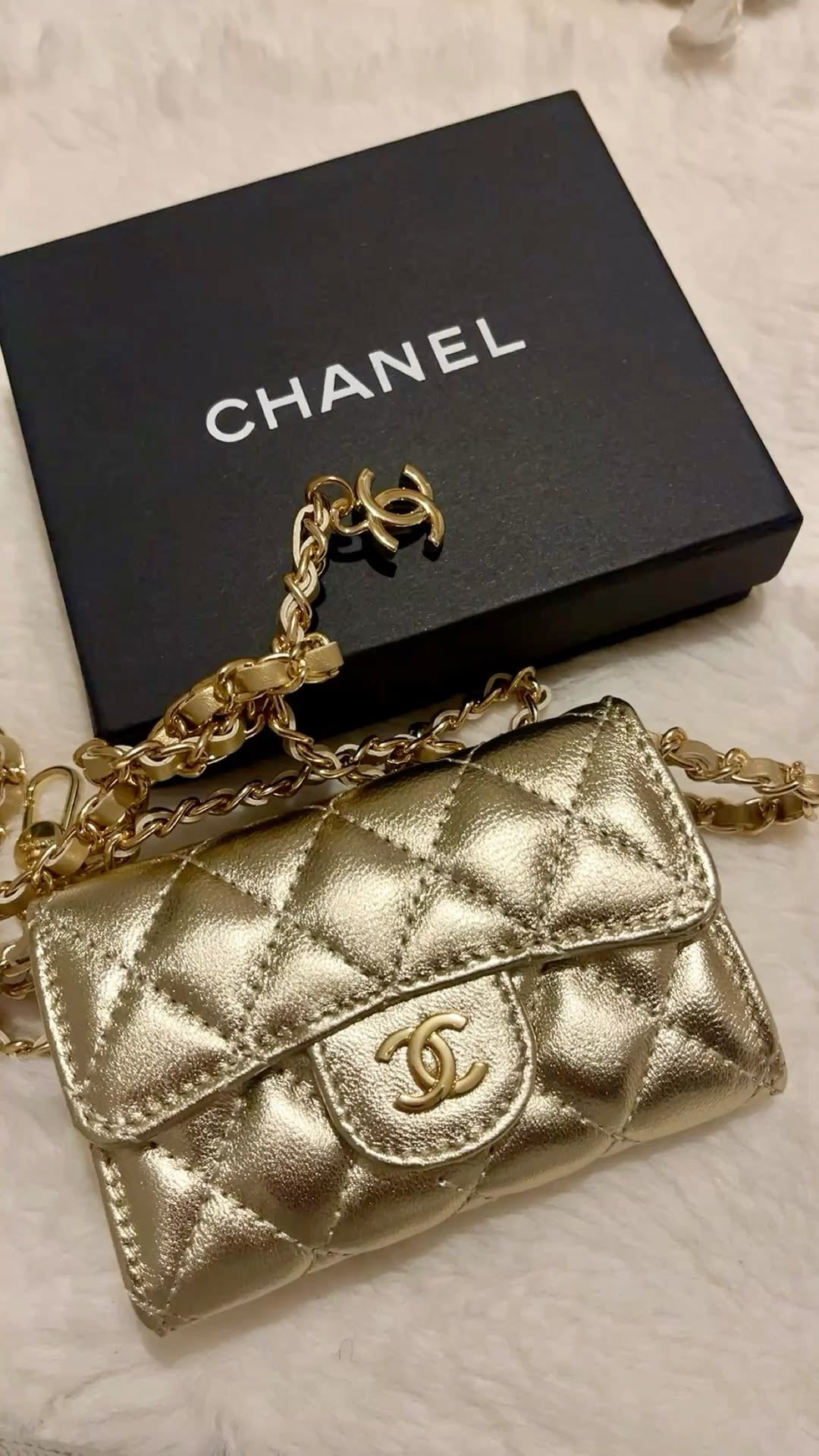 NELLY MINI BAG GOLD CAVIAR
