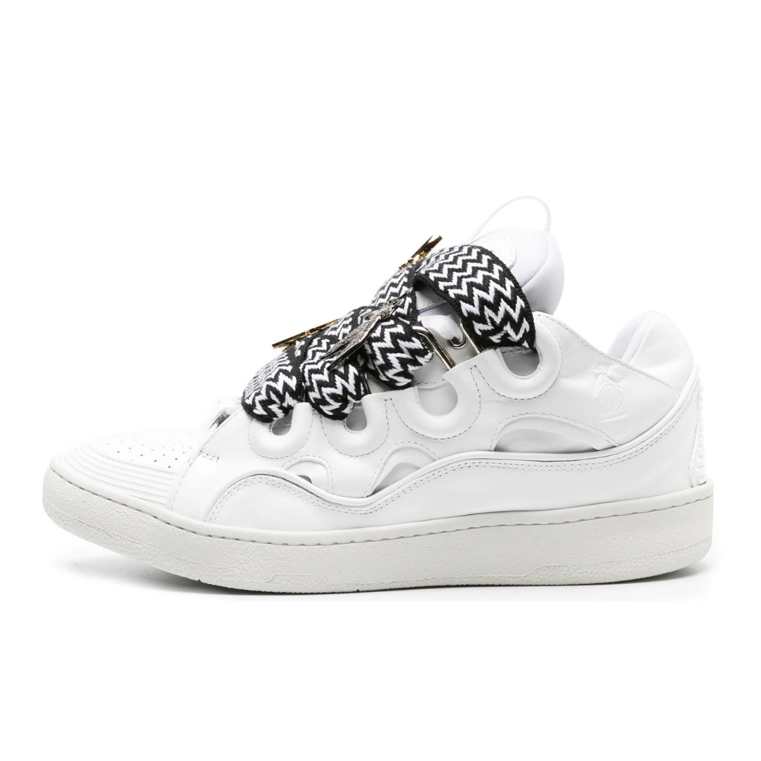 Curb White Black Lace Sneakers