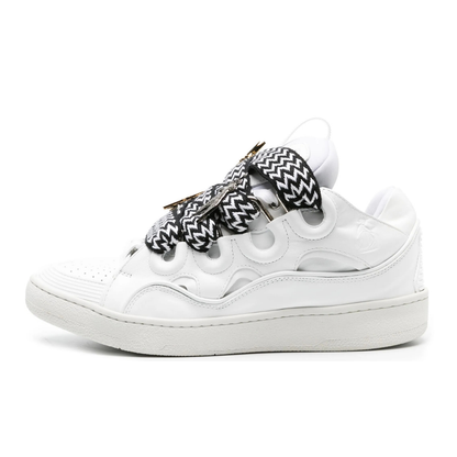 Curb White Black Lace Sneakers