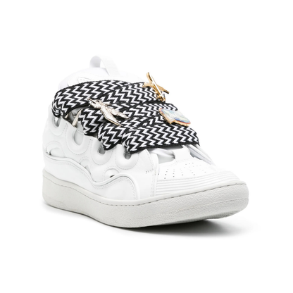 Curb White Black Lace Sneakers
