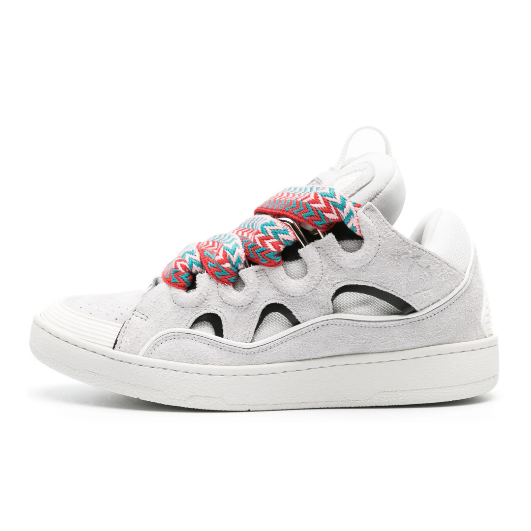 Valorian White Multi-Lace Sneakers
