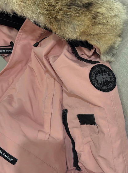 PINK FUR TRIM COAT
