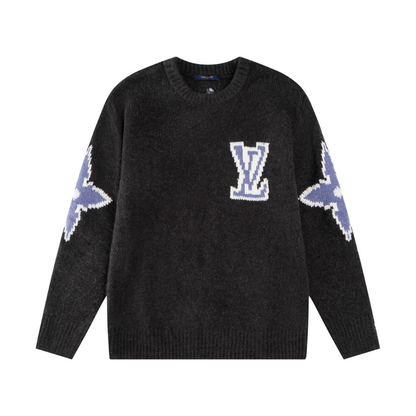 Elegant Patterned Everyday Knit Pullover