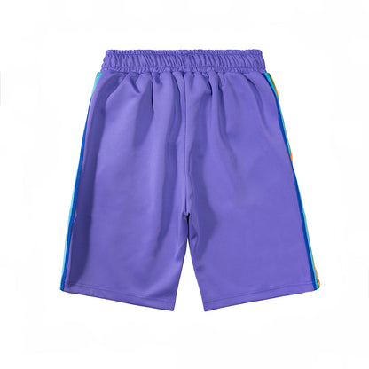 Trendy Palm Print Casual Shorts