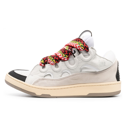 Curb White Multi Lace Sneakers