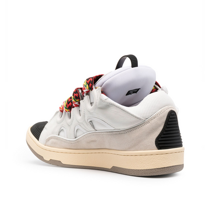 Curb White Multi Lace Sneakers