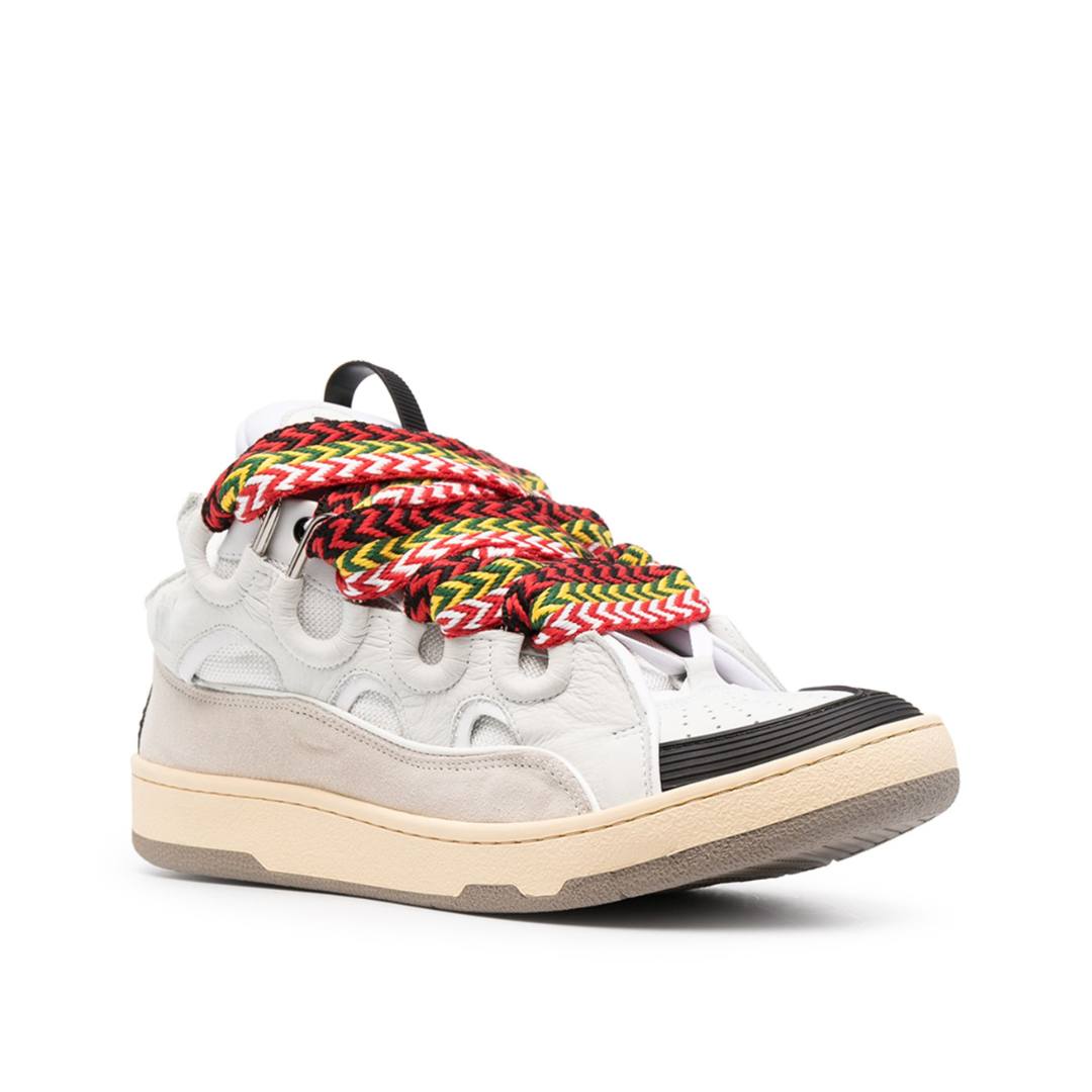 Curb White Multi Lace Sneakers