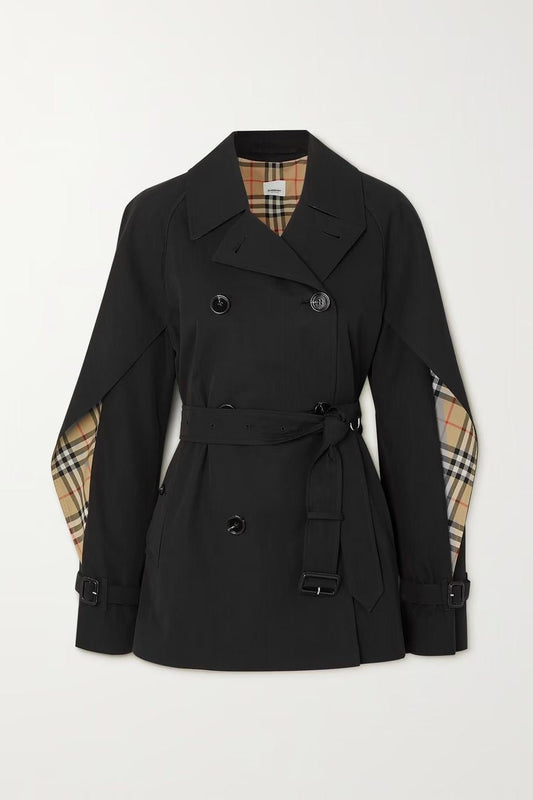CHECKERED TRENCHCOAT