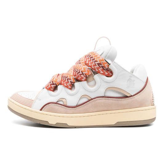 Curb White Orange Pink Sneakers