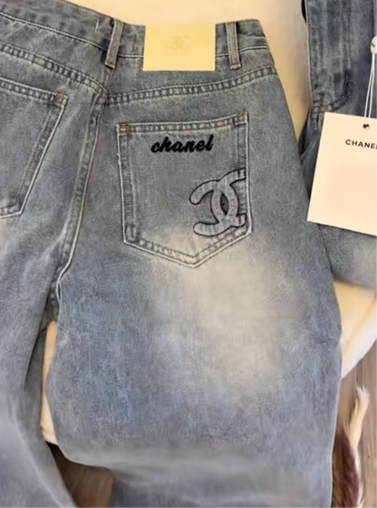 signature logo jeans
