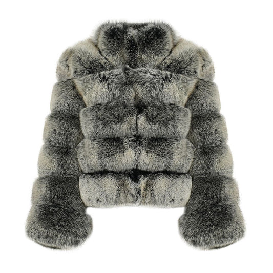 BUBBLE COLAR COAT SMOKE