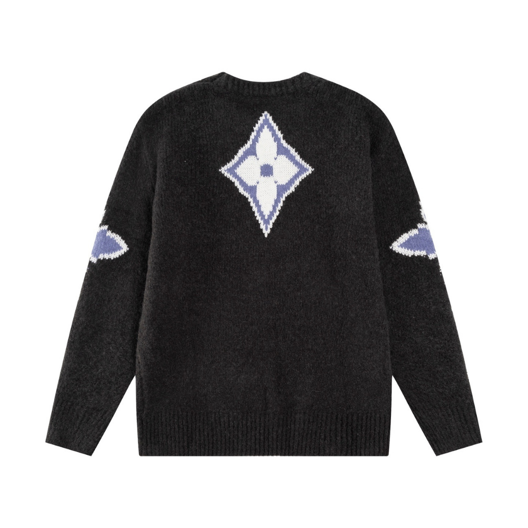 Elegant Patterned Everyday Knit Pullover