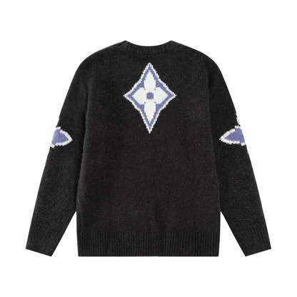 Elegant Patterned Everyday Knit Pullover