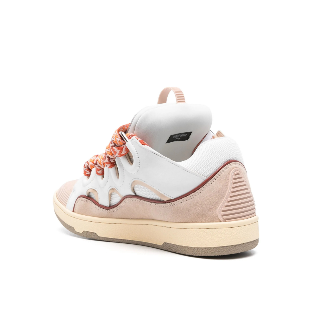 Curb White Orange Pink Sneakers