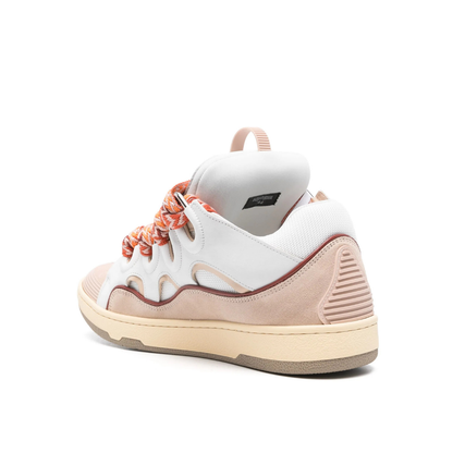 Curb White Orange Pink Sneakers