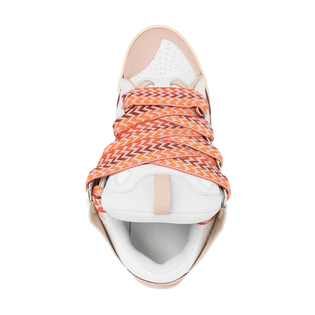 Curb White Orange Pink Sneakers