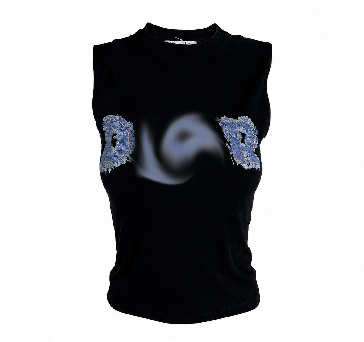 DENIM LETTER TOP
