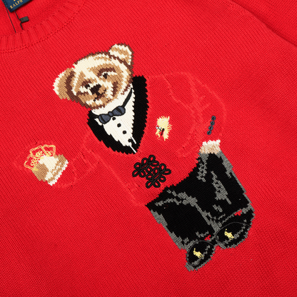Premium Bear Graphic Wool Sweater