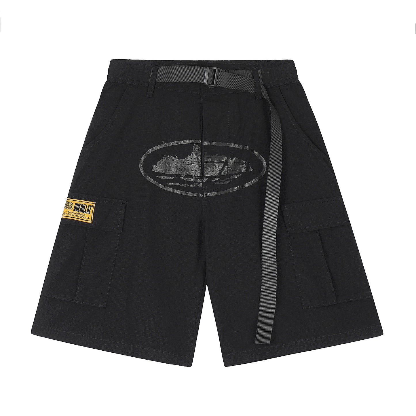 Cargo Full Black Shorts