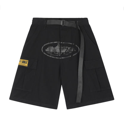 Cargo Full Black Shorts