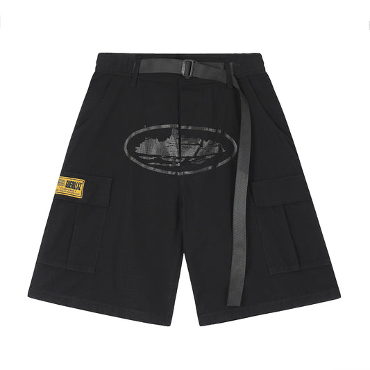 Cargo Full Black Shorts