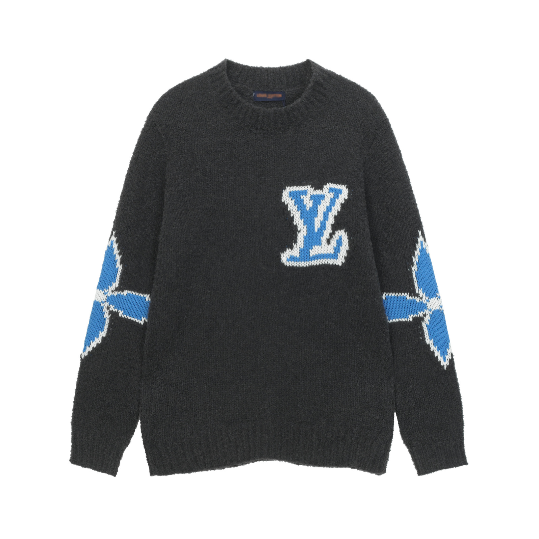 Modern Minimalist Patterned Crew Sweater