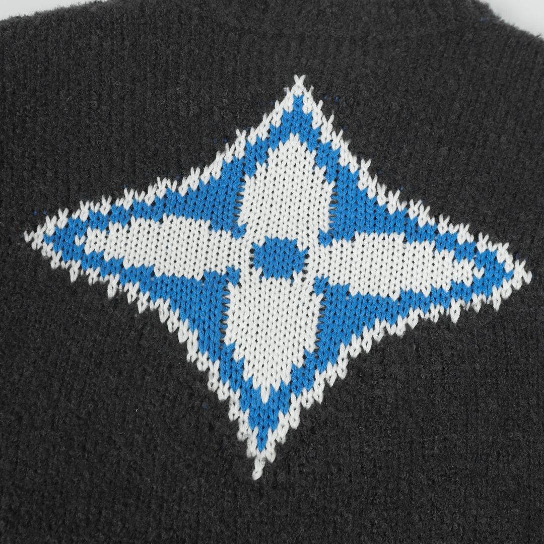 Modern Minimalist Patterned Crew Sweater