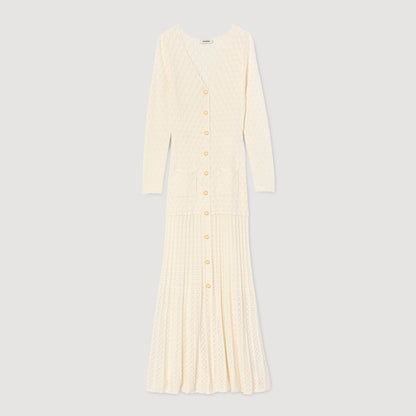 SANDRA FANTASY JERSEY DRESS BEIGE