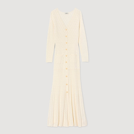 SANDRA FANTASY JERSEY DRESS BEIGE