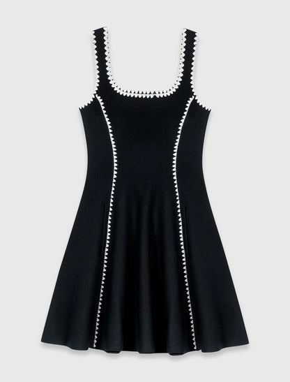 MAJE DRESS SET BLACK LINES