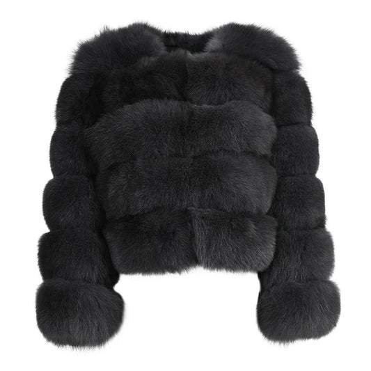 BUBBLE CROPPED COAT BLACK