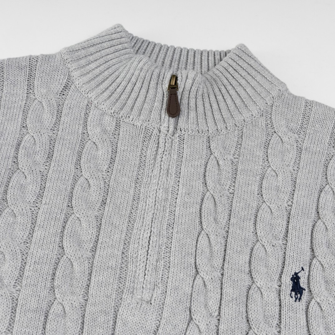 Classic Half Zip Cotton Sweater