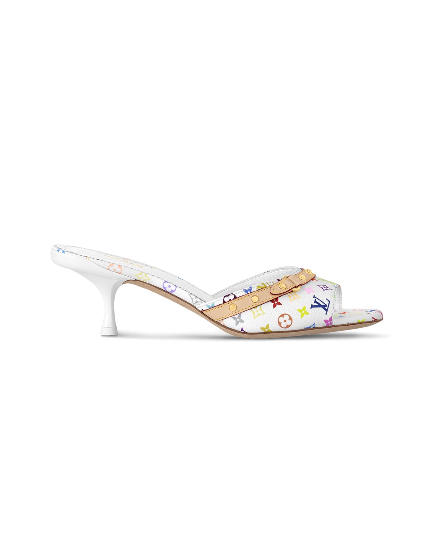"LV" HEELS WHITE