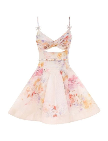 ZIMMER FLORAL CUT-OUT DRESS