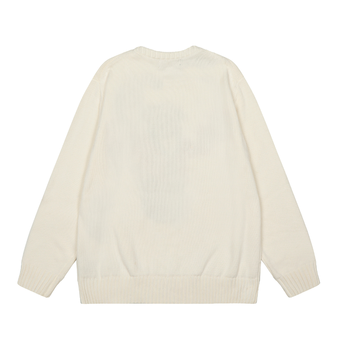 Classic Bear Print Cotton Sweater
