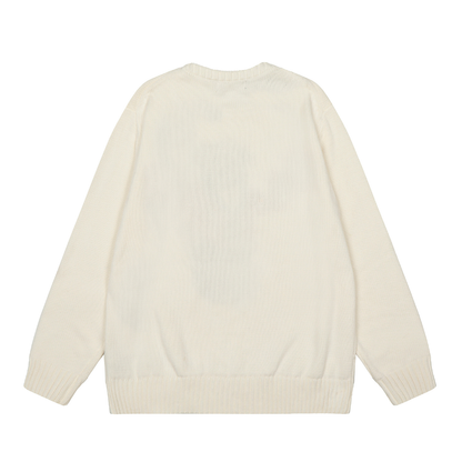 Classic Bear Print Cotton Sweater