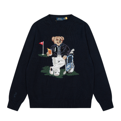 Cosy Graphic Bear Cotton Sweater