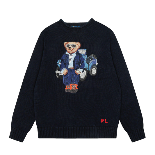 Modern Urban Bear Pattern Sweater