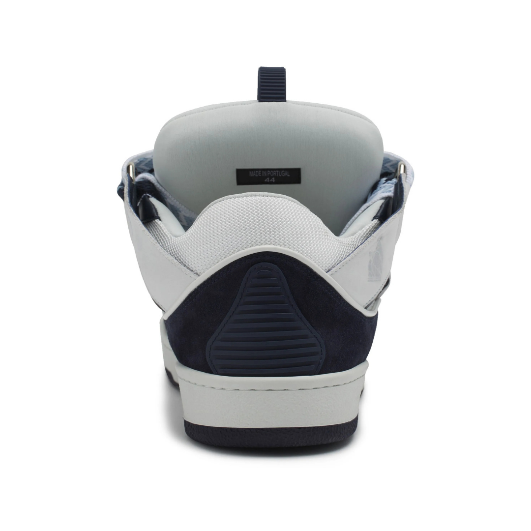 Curb White Black Blue Sneakers