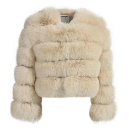 BUBBLE CROPPED BEIGE IVORY