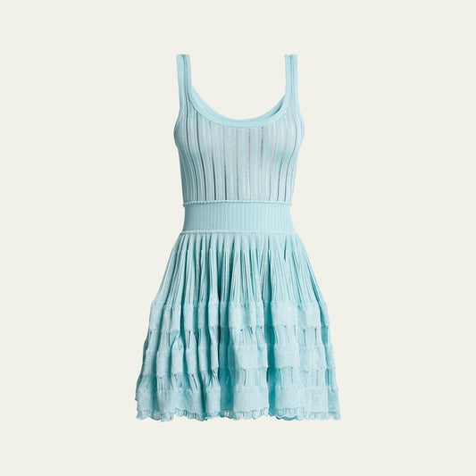 ALAÏ DRESS TURQUOISE