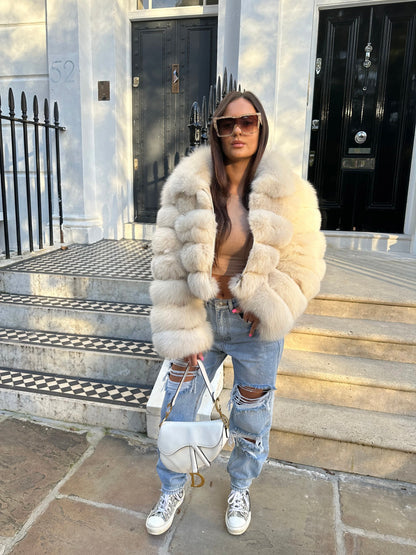 ZIPPED MINI COAT