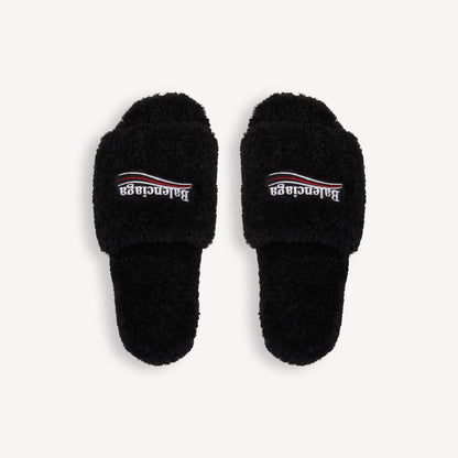 "BLNC" Fur Slides