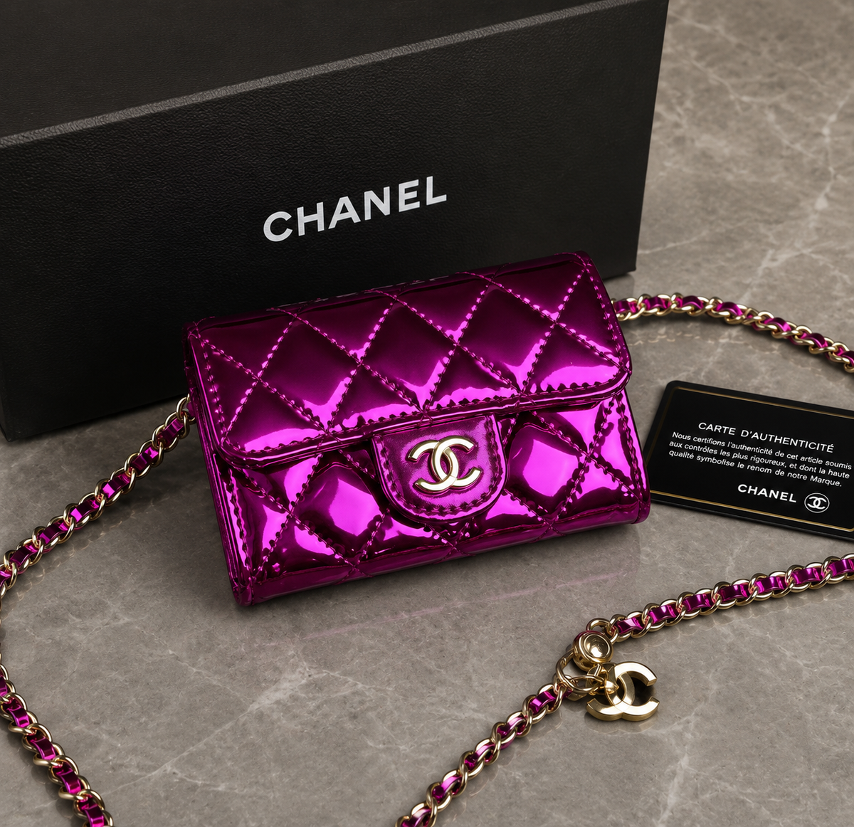 NELLY MINI BAG METALLIC PINK