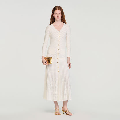 SANDRA FANTASY JERSEY DRESS BEIGE