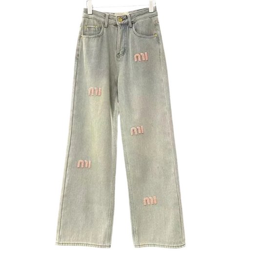 PINK LETTERS JEANS
