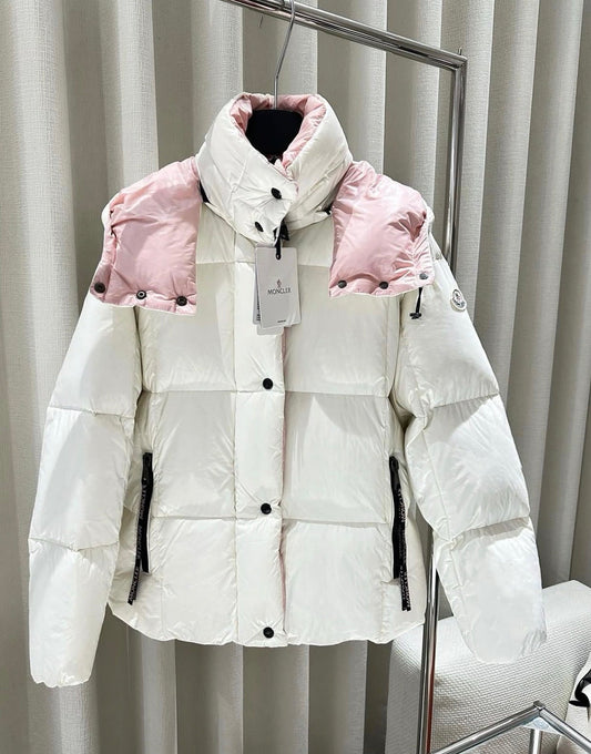 white pink coat